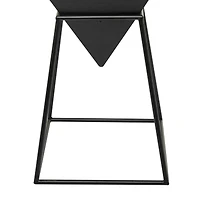 Black Metal Modern Accent Table, 24" x 20" x 17"