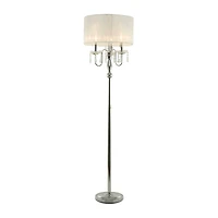 Silver Metal Floor Lamp 16" x 16" x 63