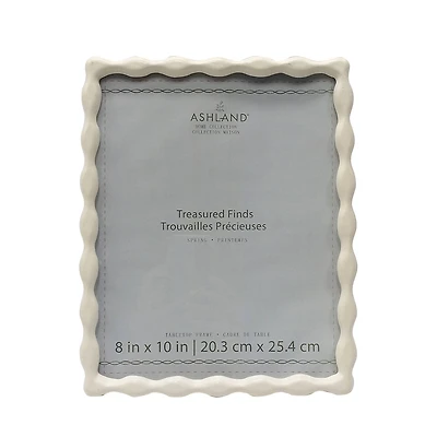 8" x 10" White Mid Wave Tabletop Frame, Treasured Finds by Ashland®