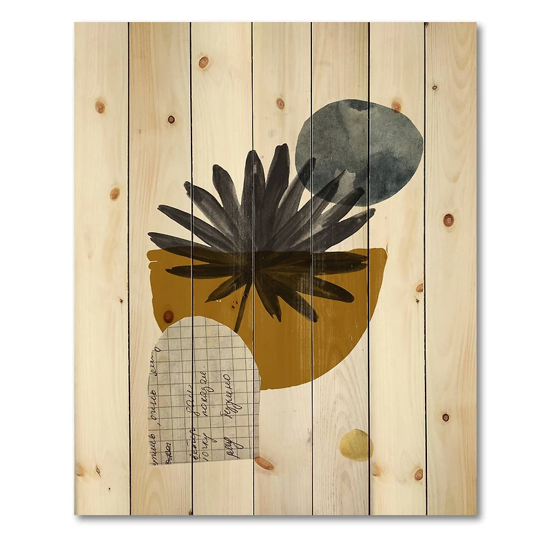 Designart - Tropical Palm Leaf & Abstract Geometry Shapes I