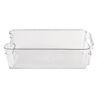 Honey Can Do Clear BPA-Free Stackable Refrigerator Organizer Storage Bins Set