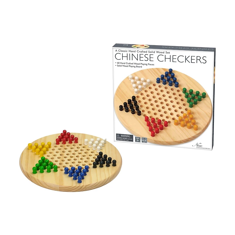 Solid Wood Chinese Checkers Set