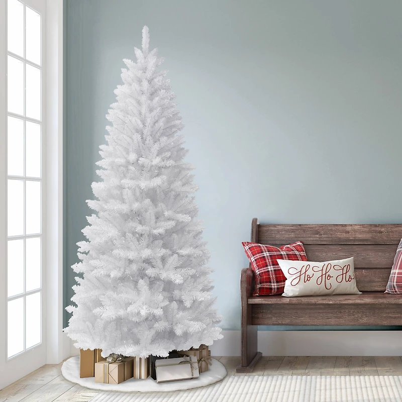 7ft. Unlit White Carson Artificial Pine Christmas Tree