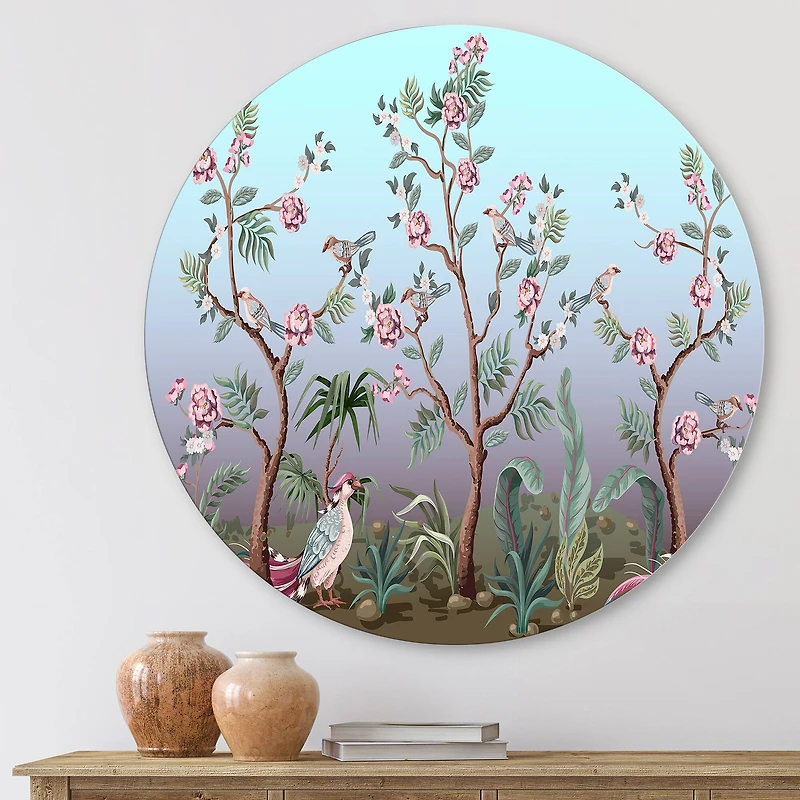 Designart - Chinoiserie With Birds and Peonies II