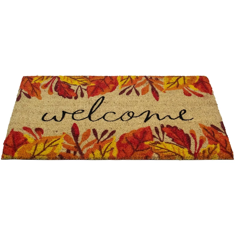 Leafy Fall Harvest Rectangular Welcome Doormat