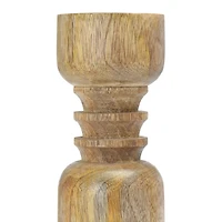 Hello Honey® Turned Wood Pillar Candle Holders Set