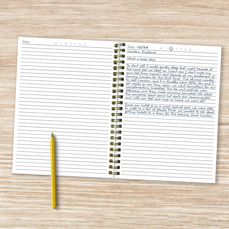 TF Publishing Sahara Floral Boho Spiral Lined Journal