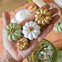 Kate Aspen® Mini Green Pumpkin Place Card Holder Set