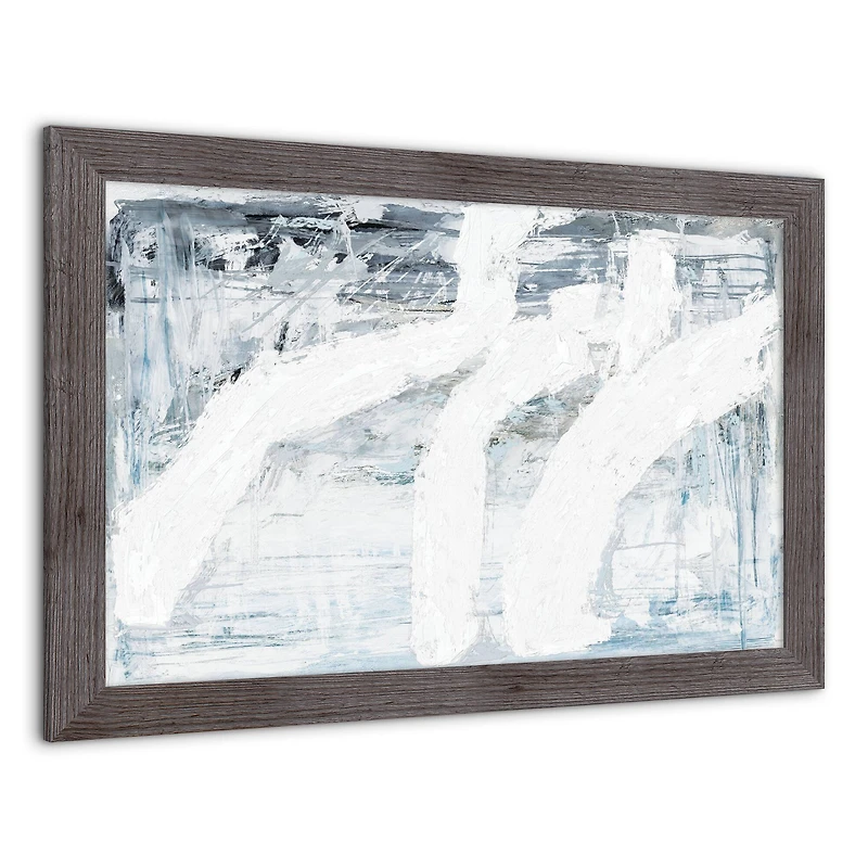 Gray Blue Abstract 20" x 30" Western Gray Framed Print