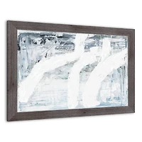 Gray Blue Abstract 20" x 30" Western Gray Framed Print