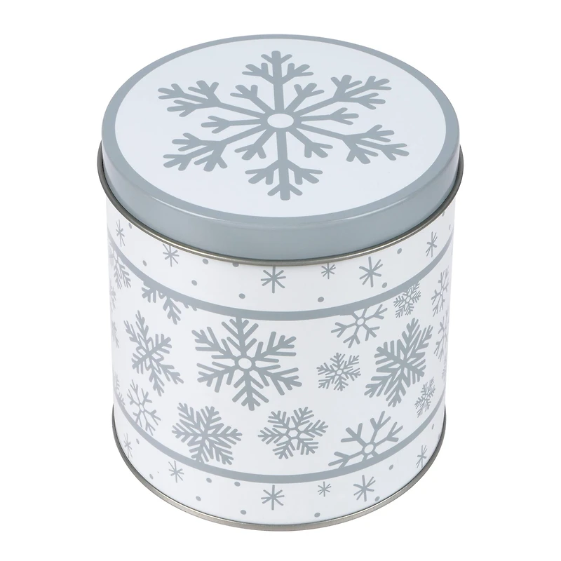 4.5" Snowflake Tin Canister by Makery™