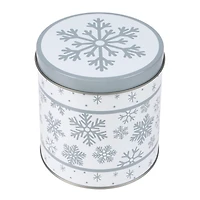 4.5" Snowflake Tin Canister by Makery™