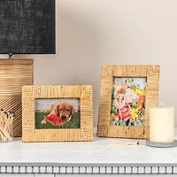 Hello Honey® Natural Handwoven Rattan Photo Frame