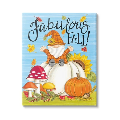 Stupell Industries Fabulous Fall Gnome Canvas Wall Art
