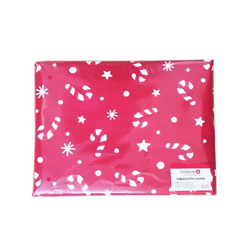 52" x 70" Candy Cane Tablecloth by Celebrate It™