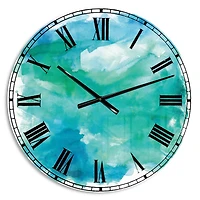 Designart Sea Glass Farmhouse Wall Clock