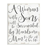 Stupell Industries Handsome Sons Home Family Inspirational Word Textured Design Wood Wall Plaque