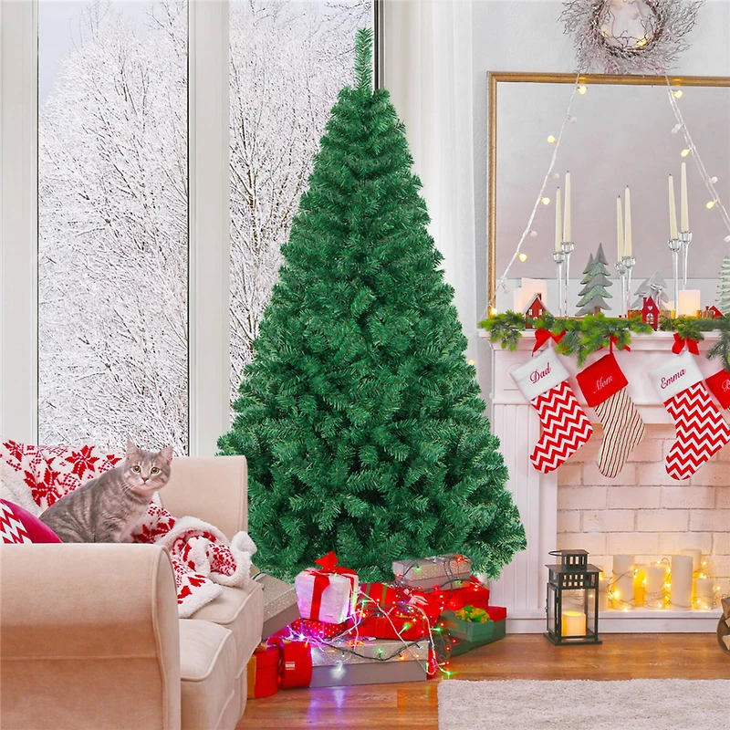 Costway 6ft. Unlit Green Artificial Christmas Tree