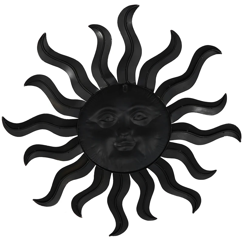 Copper Metal Sun Wall Décor with Smiling Face