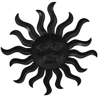 Copper Metal Sun Wall Décor with Smiling Face