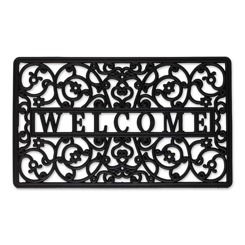 DII® Welcome Scroll Rubber Doormat