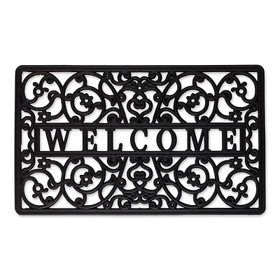 DII® Welcome Scroll Rubber Doormat