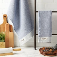 DII® Storm Blue Washed Waffle Woven Dishtowel, 2ct.