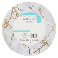 10" Gold Marble Cake Boards by Celebrate It®, 3ct.