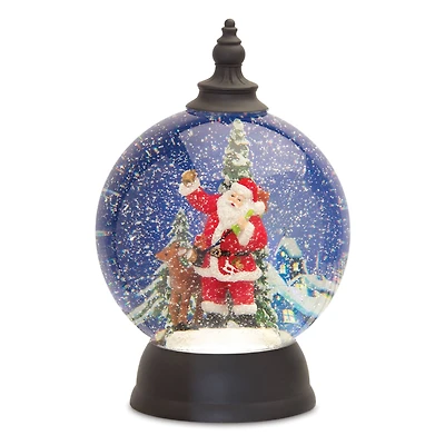 9.25" Santa in Sleigh Scene Snow Globe