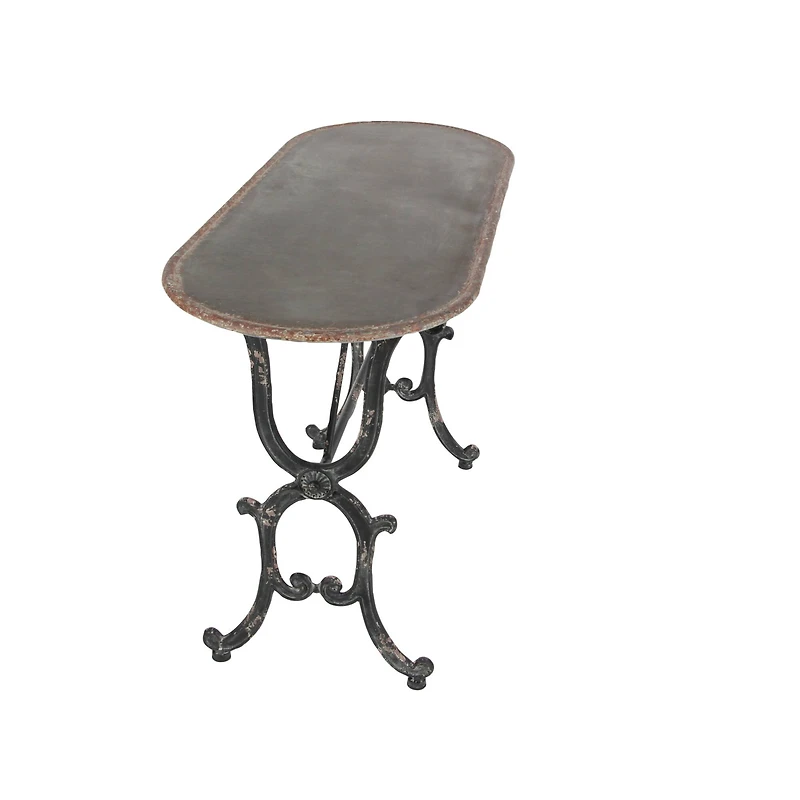 Grey Farmhouse Metal Console Table, 29" x 45"