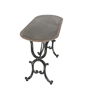 Grey Farmhouse Metal Console Table, 29" x 45"