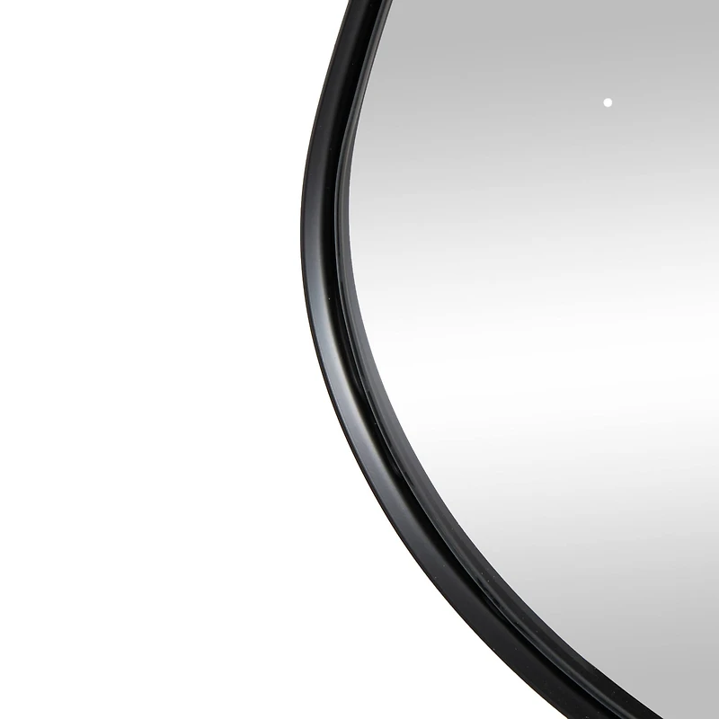 CosmoLiving by Cosmopolitan 23" x 22" Black Metal Abstract Wavy Wall Mirror