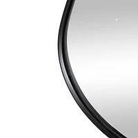 CosmoLiving by Cosmopolitan 23" x 22" Black Metal Abstract Wavy Wall Mirror