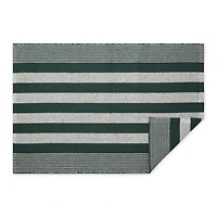 DII® Cabana Stripe Handwoven Recycled Yarn Rug