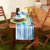 DII® Blue Ocean Stripe Print Outdoor Table Runner, 14x72