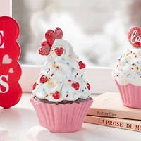 Glitzhome® Valentine's Resin Cupcakes Table Decor Set