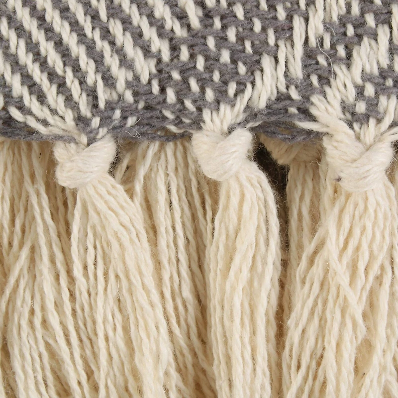 DII® Gray Basket Weave Woven Throw