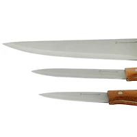 Gibson Home® Seward 3-Piece Stainless Steel Cutlery Set with Wood Handles