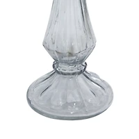 21" Black Glass Traditional Candle Holder