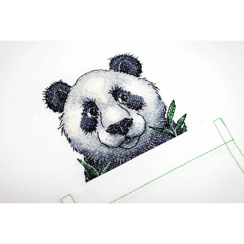 MP Studia Panda Cross Stitch On Clothes Kit