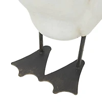 White Polystone French Country Garden Sculpture, 25" x 8" x 15"