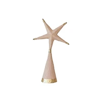 Hello Honey® 11.5" Hand-Painted Paper Mache Star Tree Topper with Gold Foil