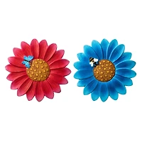 Glitzhome® 10" Cement Flower Textured Stepping Stones Set