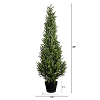 UV-Resistant Artificial Boxwood Topiary Tree