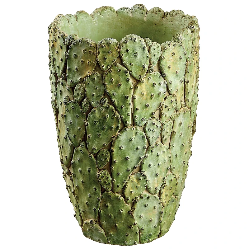 12.9" Cactus Cement Planter 