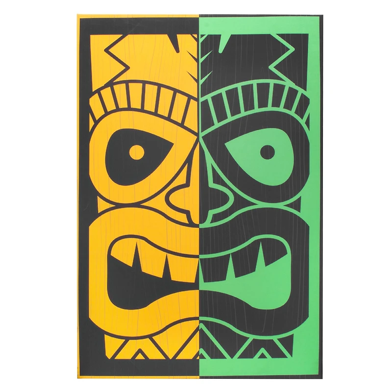Tiki Mask Outdoor Canvas Art Print - 24"x36"