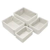 Sorbus 4-Piece Woven Rope Basket Set
