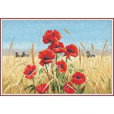 Oven Summer, Field, Poppies Cross Stitch Kit