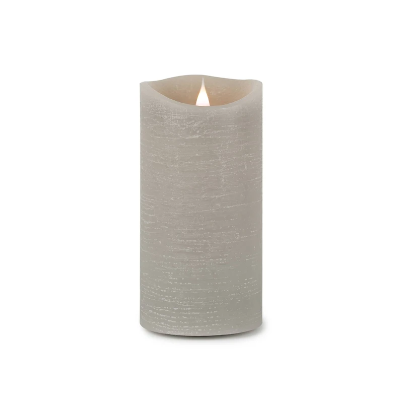7.75" Gray Simplux LED Designer Candle with Remote