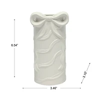 6.5" Ceramic Bow Cylinder Vase by Make Market®
